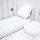 Close-up of the padded internal seating and headrest area inside a Lay-Z-Spa Maldives inflatable hot tub.