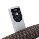 Integrated digital control panel mounted on the side of a rattan-style Lay-Z-Spa inflatable hot tub.