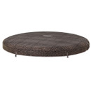 Lay-Z-Spa Bali insulated inflatable cover in brown woven-effect finish, shown laid flat on a white background.