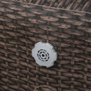 Lay-Z-Spa Bali external air outlet grille integrated into the woven-effect side wall for bubble massage operation.