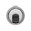 Top view of YETI Rambler MagSlider lid with clear splash-resistant cover and black sliding closure.