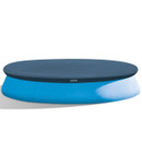 Intex pool cover for Easy Set pool on blue inflatable ring