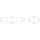 Technical diagram showing dimensions of Intex rectangular frame pool 4.5m x 2.2m x 84cm