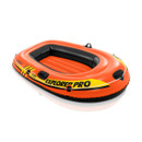 Intex Explorer Pro inflatable boat in orange and black with rope grab line