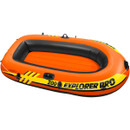 Intex Explorer Pro 200 inflatable raft in orange and black with grab rope
