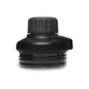 Black YETI Rambler MagDock bottle cap with the screw cap closed on a white background.