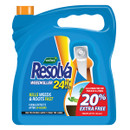Blue container of Westland Resolva 24H Weedkiller. Prominent label highlights "Kills Weeds & Roots Fast" and "20% Extra Free" in bold text. Sprayer attached.