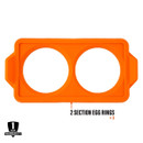 Single Blackstone orange two-section egg ring mould shown on a white background