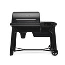 Front view of Traeger Woodridge wood fired pellet grill