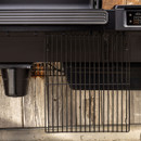 Traeger Woodridge lower storage rack and grease bucket detail