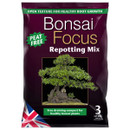 Bonsai Focus peat-free repotting mix 3 litre bag for healthy root growth.
