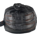Easy Camp cookware set packed inside black mesh drawstring storage bag.