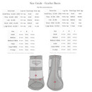 Size guide for Grafter Boots showing horse size and leg size recommendations for small pony to large horse, and dimensions for small to X-large.