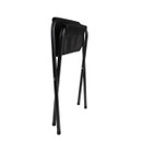 Black Regatta camping stool folded flat for storage.