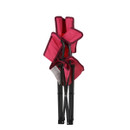 Red Regatta kids folding chair folded flat for storage.