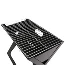 Top-down angled view of Regatta BBQ grill with chrome cooking grate.