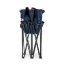 Regatta double camping chair folded upright for compact storage.