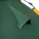Close-up of Regatta green instant dome tent roof vent.