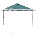 Coleman pop-up gazebo canopy with green and grey roof shown fully assembled on a white background.
