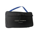 Black carry bag with blue handles labeled “CADAC | DOMETIC 2 COOK 2,” designed for storing and transporting the portable stove.