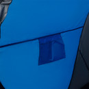 Interior close-up of blue storage pocket attached to the tent wall.