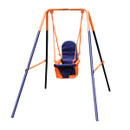 Hedstrom toddler swing frame with baby swing seat isolated on a white background.