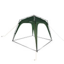 Green Regatta instant gazebo canopy shelter with open sides and sturdy frame, angled view.
