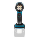 Front view of a Makita LED flashlight with four LEDs.
