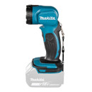 Side view of Makita cordless LED flashlight with a grip.