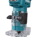 Makita trim router depth adjustment and a clear base.