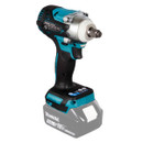 Cordless Makita brushless impact wrench in blue and black with compact body and square drive anvil.