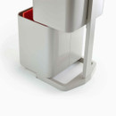 Lower section of the bin pulled out, revealing a removable inner recycling container.