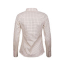 Back product view of the shirt showing the curved hem and fitted silhouette.