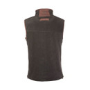 Back flat lay of the gilet showing the clean rear design with contrast collar and panel detail.