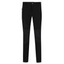 Rear view of black performance trousers showing elasticated waistband, reinforced panels and zipped back pocket