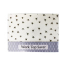 Front view of the packaged worktop saver displaying the full bee pattern and product label.