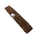 Folded expandable willow trellis fence panel bundled for storage and transport