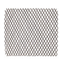 Expandable willow trellis fence panel with dark brown diamond lattice pattern for supporting climbing garden plants