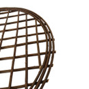 Close-up of curved willow trellis arch showing natural wooden frame and handcrafted lattice detail