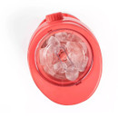 Top-down view of the Giles & Posner slushie maker showing the ice chamber and mixing mechanism inside the lid.
