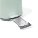 Removable crumb tray pulled out from the Progress Neutrals toaster for quick and easy cleaning.