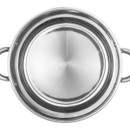 Underside view of the Russell Hobbs stainless steel stockpot showing the durable encapsulated base.