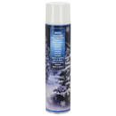 Can of Christmas spray snow aerosol for festive window displays, seasonal decorations and artificial snow effects, featuring a winter woodland design on the packaging.