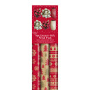 9-piece Christmas gift wrap pack with bows and ribbon.