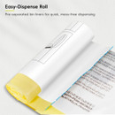 Roll of EKO bin liners with perforated tear-off design for quick, easy dispensing and convenient storage between uses.