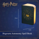 Hogwarts Astronomy Spell Book Light featuring a magical book-shaped LED lamp with an illuminated page design, measuring 22 cm high by 16 cm wide for Harry Potter bedroom or reading room décor.