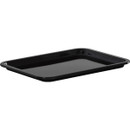 Black enamel baking tray with a durable glossy finish, ideal for baking biscuits, pastries, pizzas and everyday oven cooking.