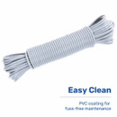 20m Betterware PVC core clothes line with an easy-clean PVC coating for fuss-free outdoor maintenance.