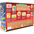 Back of the Swizzels Sweet Shop Advent Calendar showing Sweetville-themed artwork, product information, featured sweets and ingredients for the 220g Christmas advent calendar.