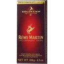 Goldkenn Rémy Martin Fine Champagne Cognac Swiss chocolate liquor bar in elegant premium packaging, featuring fine Swiss milk chocolate with a Rémy Martin cognac syrup centre for a luxurious gourmet gift.